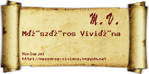 Mészáros Viviána névjegykártya